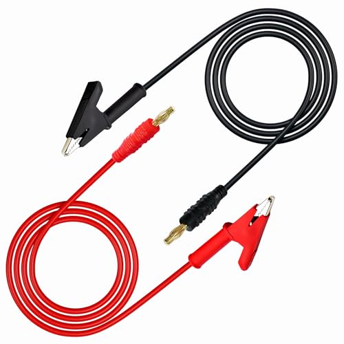 12AWG 4mm Banana Plug to Alligator Clip Test Lead Wire Cable 2PCS Alligator Clip-Banana Plug 12AWG 3.28Ft 2PCS