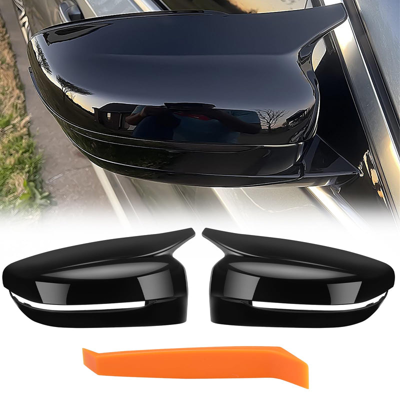 Glossy Black Mirror Cover Caps Rearview Side Mirror Covers Fit for BMW G20 G21 G30 G31 G11 G12 G14 G15 G16 2017 2018 2019 2020 2021 2022 Left Driver Side Right Passenger Side-2 PCS Fit for BMW G20 G21 G30 G31 2017-2022-Glossy Black
