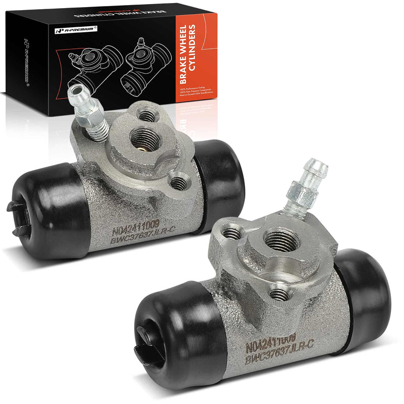 A-Premium Rear Driver and Passenger Drum Brake Wheel Cylinder Compatible with Select Toyota, Chevrolet and Geo Models - Corolla 1986-2002, Paseo 1992-1999, Tercel 1983-1998, Nova, Prizm, 2-PC Set