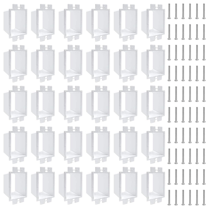 Alrens 30PCS BE1-2 Electrical Outlet Box Extenders with 60 Screws, 1-Gang Box Extender, Single Gang Box Extender 1 Gang Power Switch Receptacles Accessories