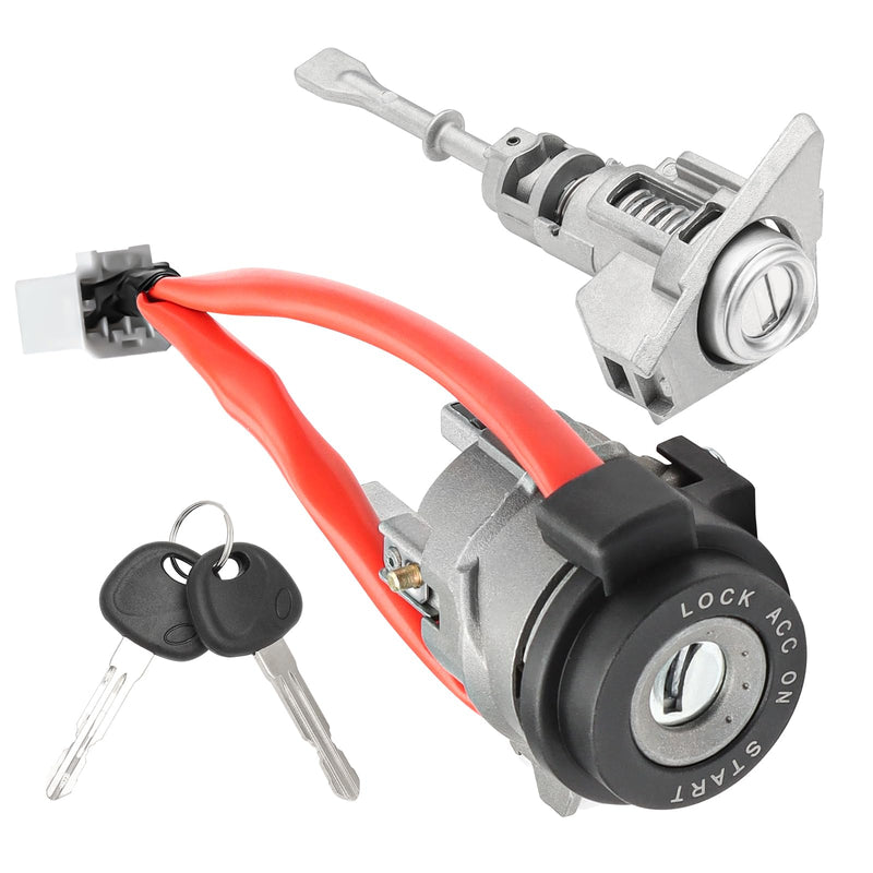 Front Left Door Lock Cylinder Set Ignition Switch Ignition Lock Cylinder Switch with 2 Keys Fit for Hyundai Elantra 2011-2015,Replace 81910-3XA00 81970-3XA00 For 2011-2015 Hyundai Elantra