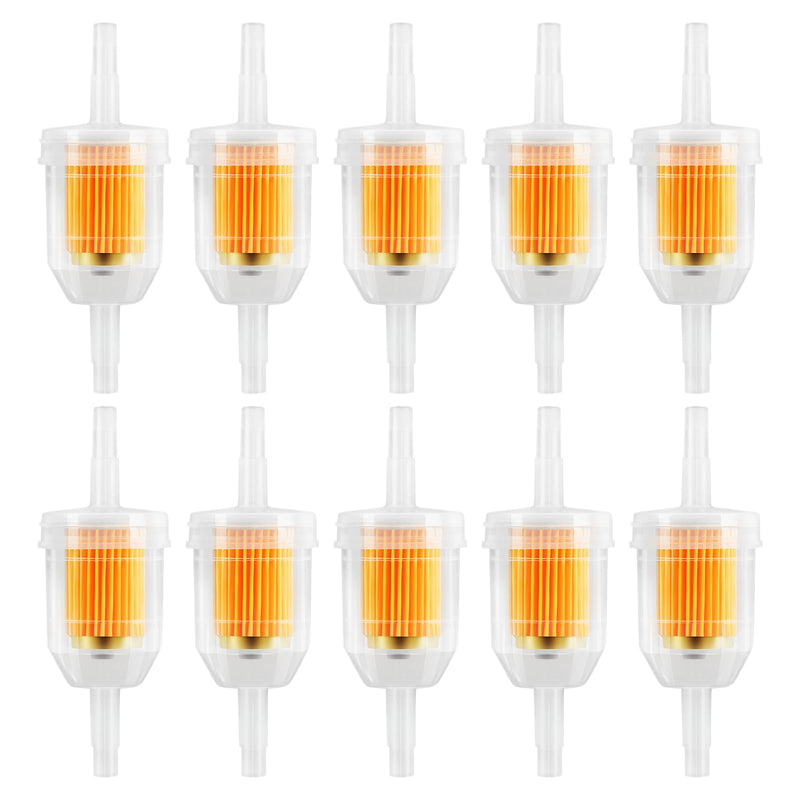 10 PCS Gas Inline Fuel Filters with Magnet for Kawasaki, Kohler, John Deere, Lawn Mower, Small Engine, Third Generation Universal Replacement Fuel Filter for 1/4 IN and 5/16 IN
