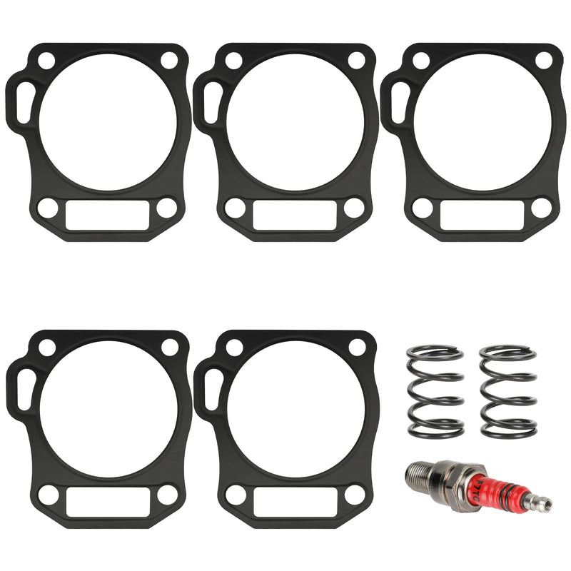 High Compression Cylinder Head Gasket .010 70mm Kit Replacement for Predator 212cc 224cc 196cc GX200 GX160 Gas Engine Mini Bike Go Kart Powersports Parts with 26lb Valve Springs 5Pcs
