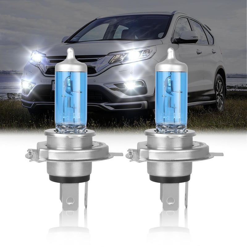 Fit (1997-2004/2007-2014) for HONDA CRV Headlight Bulbs, 9003/H4 High Low Dual Beam 9003 Halogen Bulbs 300% Brightness High Performance Halogen Bulbs Combo 2PCS (1997-2004/2007-2014)HIGH LOW DUAL