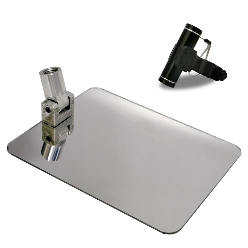 Under Vehicle Inspection Security Mirror – Large Under Car Search Mirror Couple to 3/4-in Extendable Threaded Poles for Check on Checkpoints, Airports, Hotels, Clubs, Police Sheriff and Milita Base 9.8x7.8 in Rectangle