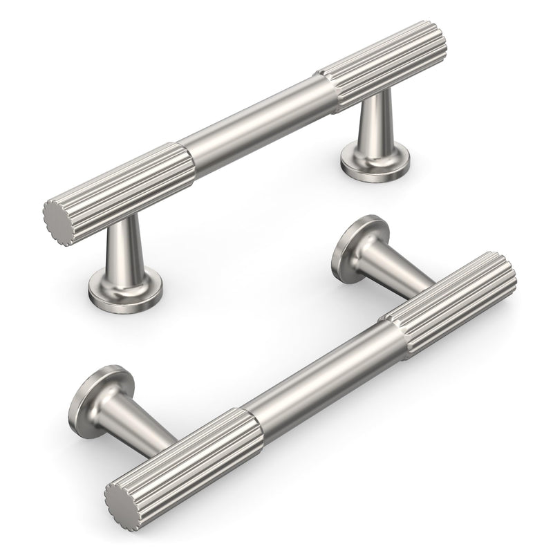 10 Pack 3 Inch(76mm) Kitchen Cabinet Handles Brushed Satin Nickel Cabinet Pulls Kitchen Cabinet Hardware Drawer Pulls for Cupboard Wardrobe 3 Inch Hole Center