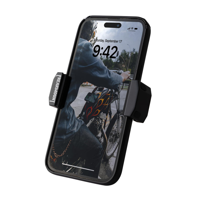 FREAKMOUNT 2.0 Magnetic Motorcycle Phone Mount - Compatible with Harley Davidson - Premium Billet Aluminum Holder for Gas Tank, High-Speed Magnet Accessories - Fits Most Phones, Black