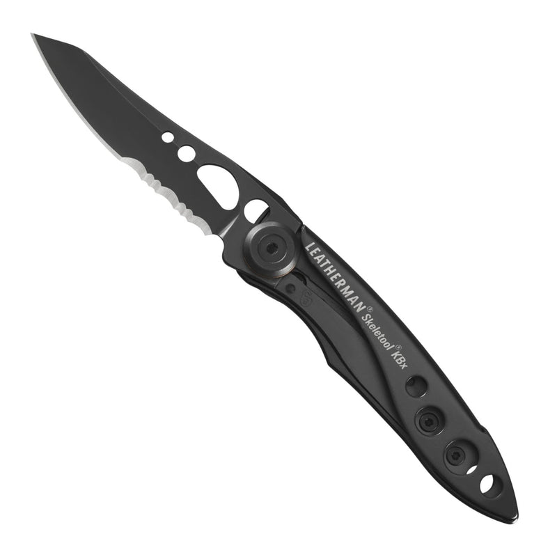 Leatherman, Skeletool KB Pocketknife with Straight Edge, Stainless Steel Blade and Bottle Opener, Onyx Black