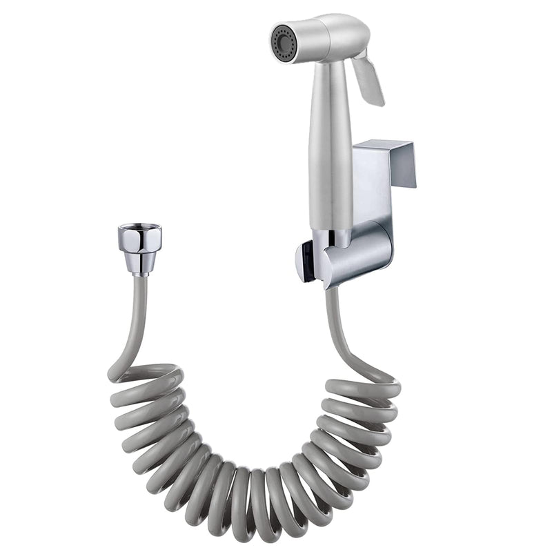 Bidet Sprayer for Toilet - Stainless Steel Sprayer Shattaf Toilet Bidet Shower Head for Bathroom Sink or Toilet - with 59in ABS Flexible Telescopic Shower Hose and Bracket Holder