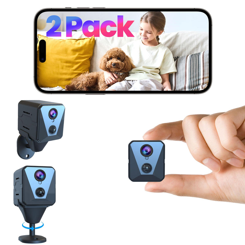 Security Camera, 2K WiFi Indoor Camera, 100 Days Standby Battery Life, Cloud & SD Storage, Clear Night Vision, AI Motion Detection, Real-Time Record Security Wireless Surveillance Camera
