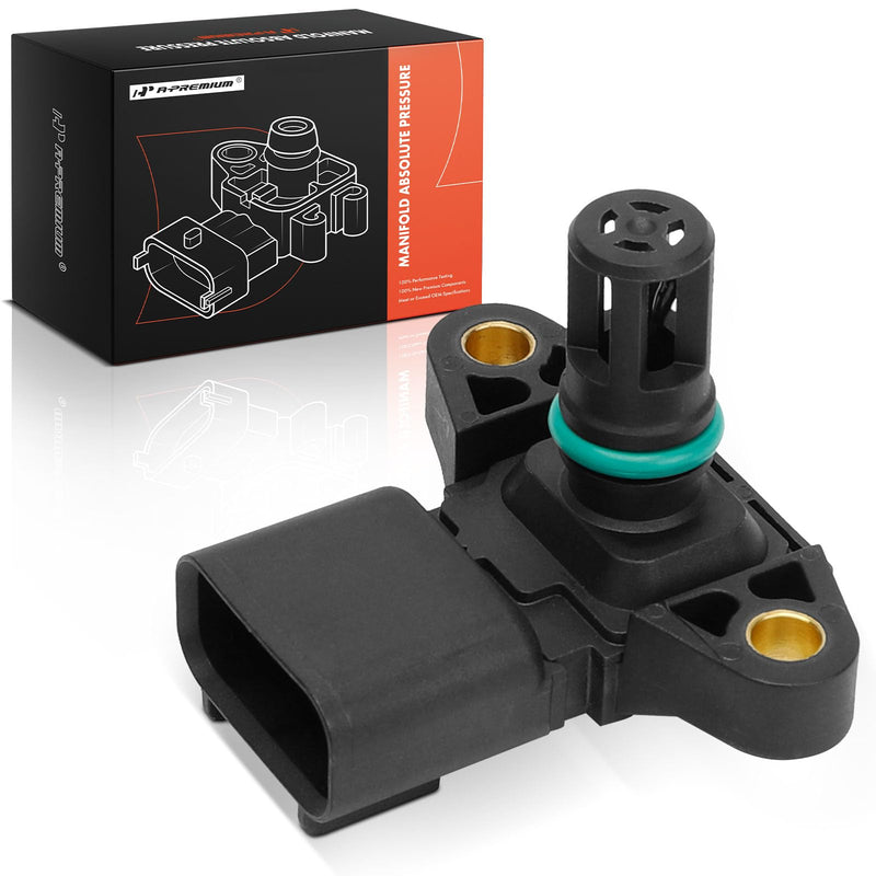 A-Premium Engine Manifold Pressure (MAP) Sensor [4 Pins] Compatible with Ford F-150 F150 2011-2016, Transit-150/250/350/350 HD 2015-2021/2023, Expedition 2015-2017 & Lincoln Navigator 2015-2017, 3.5L