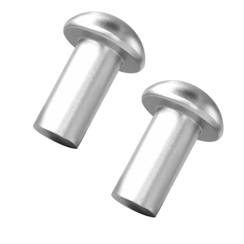 ALLCLEAN 3/16" Diameter X 3/8" Length Solid Aluminum Brazier Head Rivets,Aluminum Boat Rivets,Round/Dome Head Rivet,Pack of 150 3/16" x 3/8"