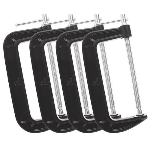 4 Pack 8 Inch C Clamps, Heavy Duty Steel, 5500 lb Force