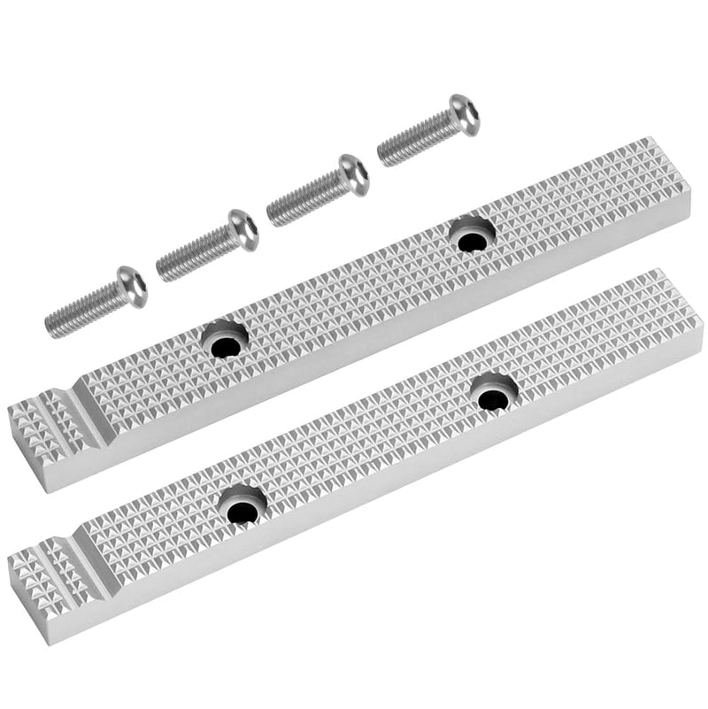 for Craftsman Replacement-bench-vise-jaws for Many Older USA Models 6 1/2" Reversable Gray Vises Silver