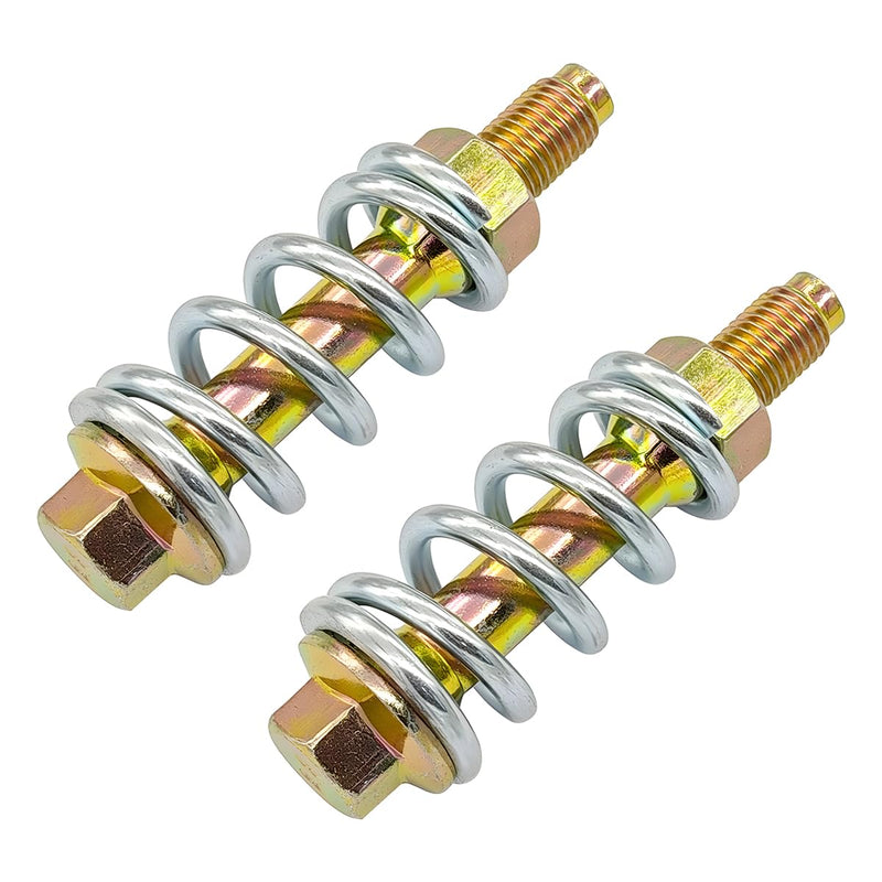 Zipelo 2PCS Car Exhaust Spring Bolt and Nut kit, M10 x 1.25 Auto Exhaust Bolt and Spring Hardware Kit with Nuts Gaskets, Vehicle Replacement Accessories, Universal for RV, SUV, Truck