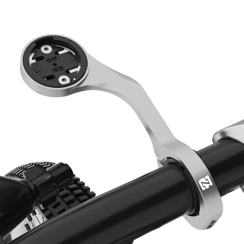 Out Front Bike Computer Mount for Garmin,Aero Bar Bike Mount Compatible with Wahoo,with Garmin,with Bryton & with Cateye,Integrated Handlebar Stand for GPS Computer,Flashlight and Sport Camera Out Front Mount-Grey