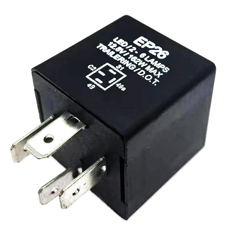 4 Pin EP26 LED Flasher Relay for Lights Compatible with Jeep TJ Wrangler 1997-2000 1997 1998 1999 2000 97 98 99 20 Led Turn Signal Flasher Relay (Not Fit Wrangler 2001-2006