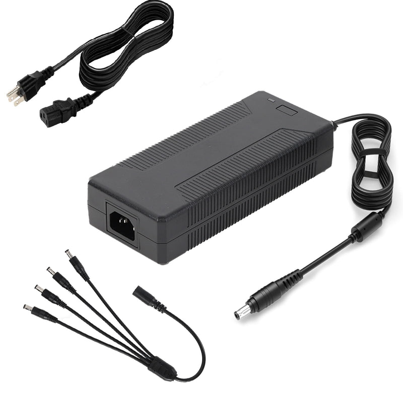 24V10A Power Adapter 240W with DC Plug Sizes of 5.5 * 2.5MM and 5.5 * 2.1MM is Appropriate for powering Various Devices Including 24V LED Strip Lights, Security Cameras，Sound Equipment。