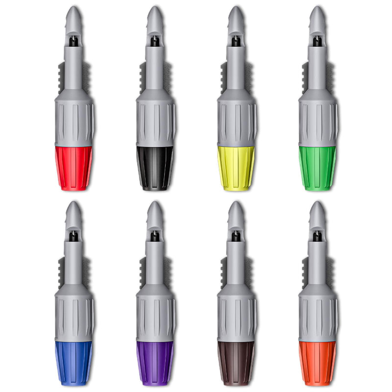 Goupchn 8PCS Heavy Duty Wire Piercing Probes Insulation Piercing Clip Set with 4mm female socket for Multimeter Voltmeter Electrical Testing Eight Colors 8 Colors 4mm Plug