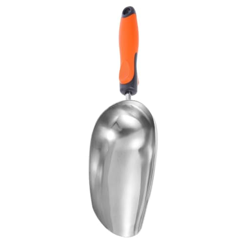 HARFINGTON Garden Soil Scoop 14.57 x 4.13 Stainless Steel Hand Shovel Spade with Handle for Planting Weeding Digging