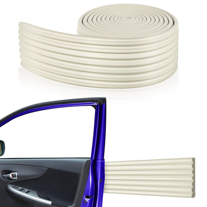  [AUSTRALIA] - Garage Wall Protector 3.15in x 10ft Self-Adhesive Rubber Bumper Protectors for Car SUV Doors Anti-Scratch Wall Guard Waterproof Garage Wall Protector Strip for Garage Walls Car Doors,White