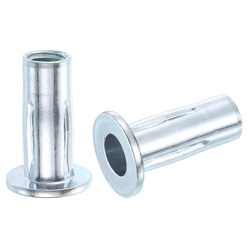 uxcell M10 Multi-Grip Rivet Nuts, 30pcs Pre-Bulbed Shank Flat Head Threaded Insert Nut Carbon Steel Plus Nuts for Construction Industrial 30