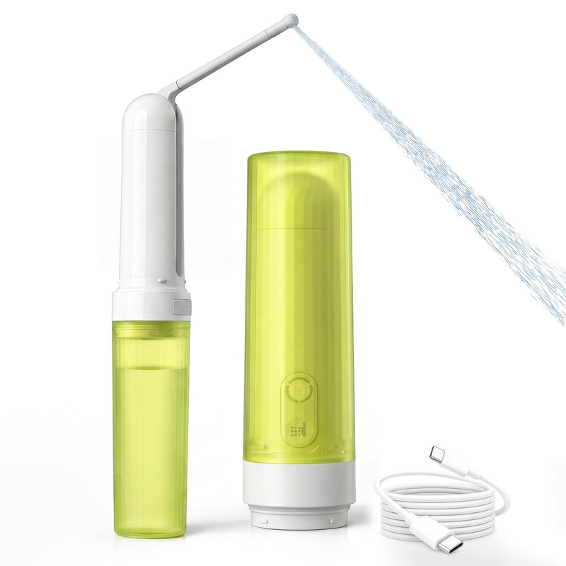 Electric Portable Bidet Sprayer with 3 Pressure Modes Green | USB-C Fast Charge for Travel & Postpartum Care