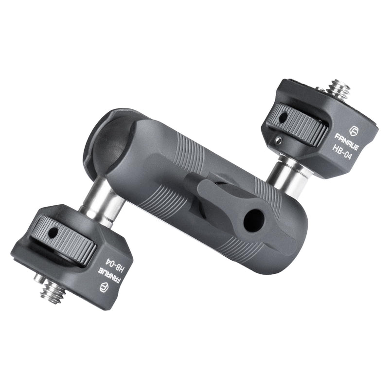 FANAUE Mini Articulating Arm Mount Camera Accessories Compatible with 1/4"-20 to 1/4"-20 Connectors (with Locating Pins) Aluminum-Built Arm Offers Flexibility Connectors