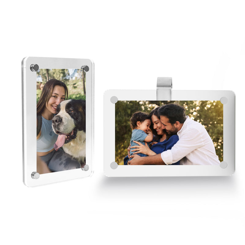 Car Sun Visor Photo Holder, Universal Magnetic Photo Clip, Decorate Your Car Visor Clip with Personality(Transparent, 2.4x3.5) Transparent