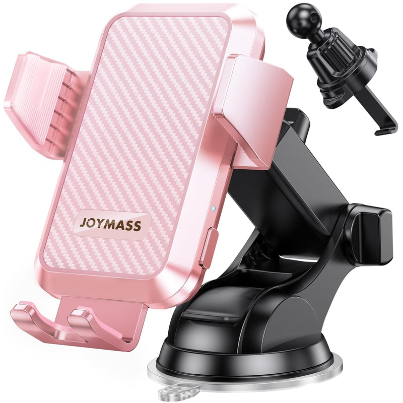 Wireless Car Charger, Phone Holders for Your Car, 15W Auto Clamping Phone Mount Car Accessories for iPhone 16 15 14 13 12 Mini Pro Max 11, Samsung Galaxy S24 Ultra S23 S22+ Note 20, etc-Pink PINK