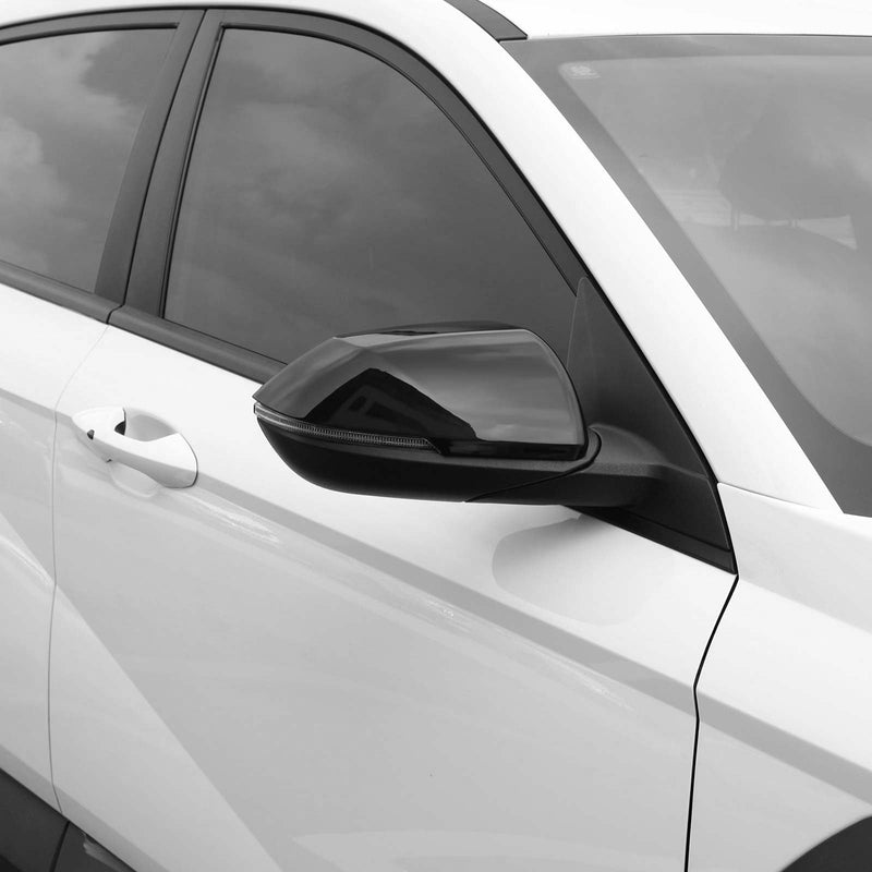 ABS Car Exterior Mirror Cover Side Rearview Mirrors Cover Mirrors Protective Caps Mirror Protective Shell Compatible with Hyundai Kona SX2 2024 2025 Accessories (Glossy Black Style) Glossy Black Style