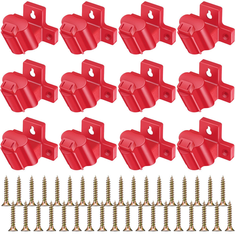Threlaco 12 Packs Tool Holder Mount Drill Tool Hanger Compatible with Milwaukee M12 12V Wall Mount Drill Organizer Utility Storage Rack