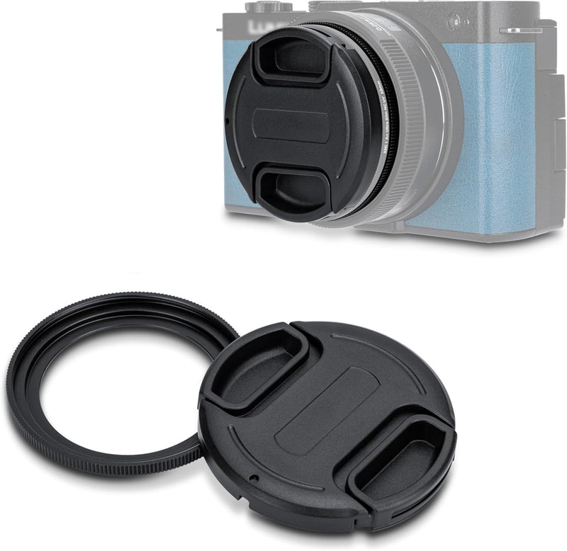 JJC 58mm Metal Filter Adapter for Panasonic Lumix S 26mm F8 Lens (Leica L) Lens, Filter Adapter Ring + Lens Cap Cover kit for Lumix S 26mm F/8 S-R26 Pancake Lens, Compatible with 58mm Filter Lens Cap 58mm Filter Adapter + Lens Cap