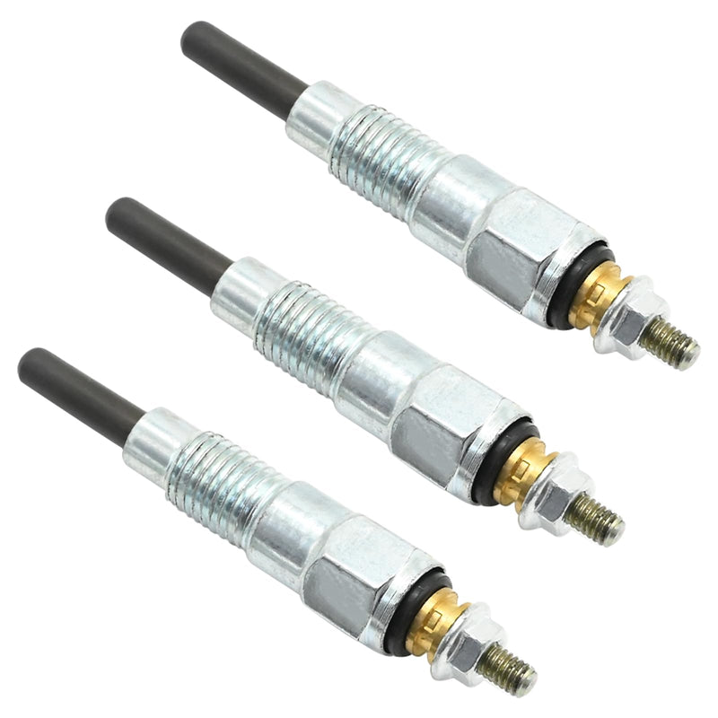 3Pcs Glow Plugs, Replacement for Kubota Engine D600 D750 D850 D950 Replacement for Kubota Compact Tractors B7100 B7100HST-DT B7100HST-E, Replaces 15261-65510
