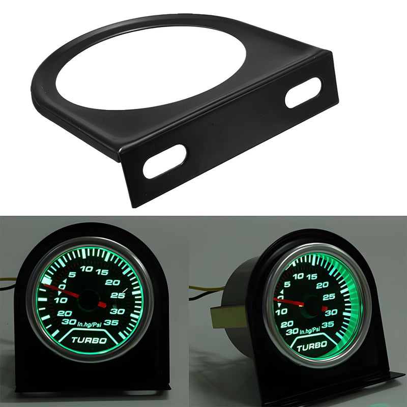 3PCS Car Gauge Mounting Panel, 2 Inch Vehicle Gauge Mounting Bracket with Single Hole, Auto Gauge Pillar Mount Pod Holder for Dashboard, Universal for SUV, Sedan, Truck (Black) Black