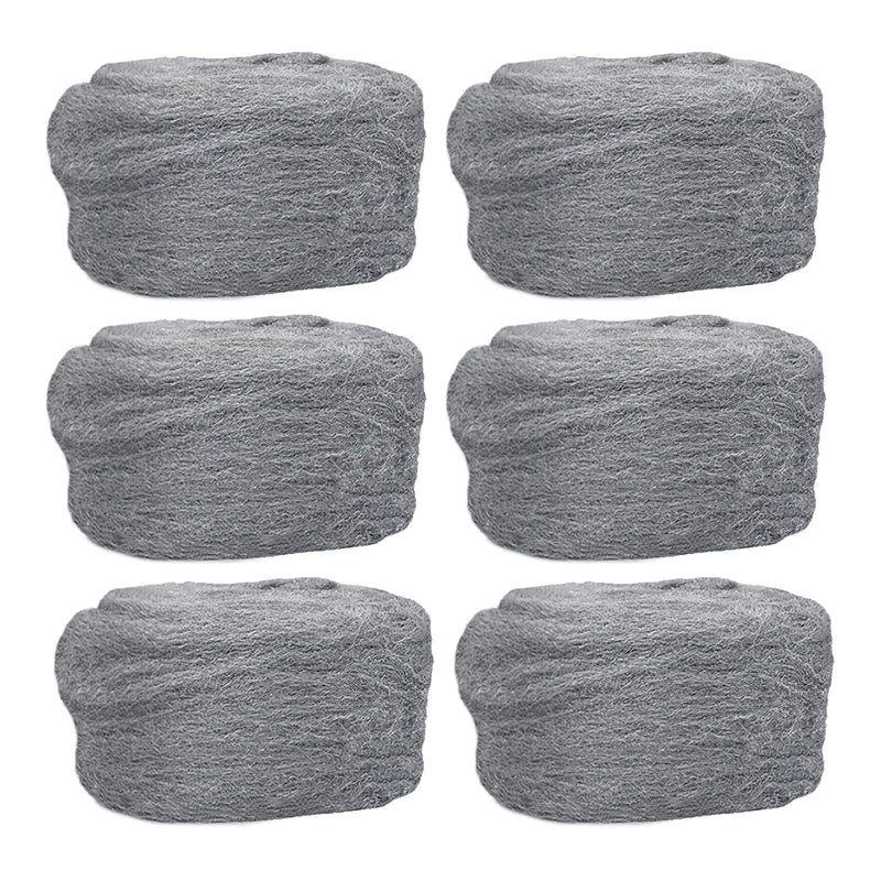 Steel Wool Mice Control - 6 Pcs 2.36"×9.84Ft Steel Wool for Wall Hole/Gap Filler - Best Thing to Get Rid of Mice - Keep Animals Away from Cracks,Siding,Pipeline,Vents in Garden/House/Garage/Kitchen 6PCS