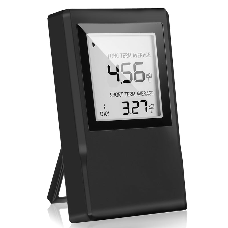 Radon Detector for Home,Accurate Radon Gas Measurement with ±0.1 pCi/L Precision,Real-time Monitoring of Indoor Radon Concentration,Portable Digital Display,Easy Operation,Various Indoor environments Black