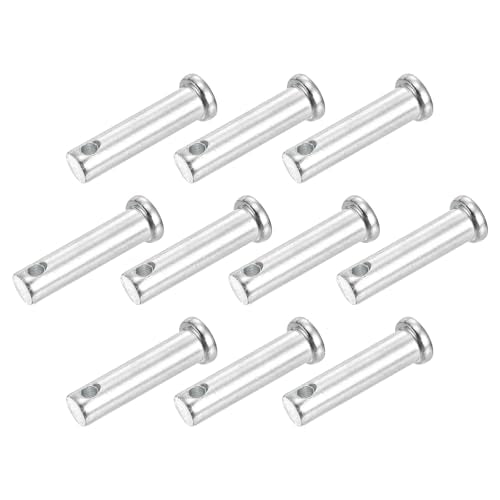 uxcell 25Pcs 3/8" x1-1/2 Single Hole Clevis Pins, Carbon Steel Flat Head Single Hole Clevis Pins for Mechanics Repair, Furniture Installation, Industrial Equipment, DIY (Silver) 3/8"x1-1/2" 25