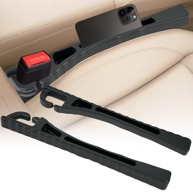 2PCS Car Seat Gap Filler, Seat Gap Filler for Cars SUV Trucks, Car Essentials, Effectively Prevent Things from Falling Off (Universal, Black) 15.7in