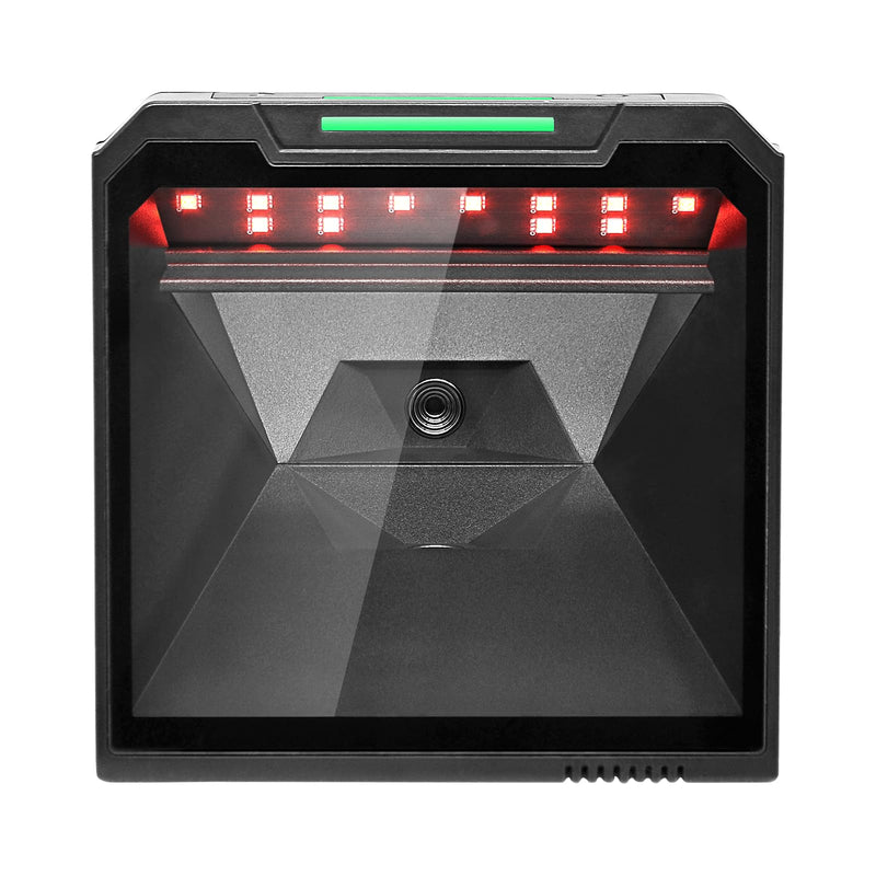 OBZ 1D 2D QR Desktop Barcode Scanner Omnidirectional Hands-Free USB Wired Barcode Reader 1D 2D PDF417 Barcode Scanner Automatic Sensing Scanning for POS PC Retail Store Supermarket Bookstore