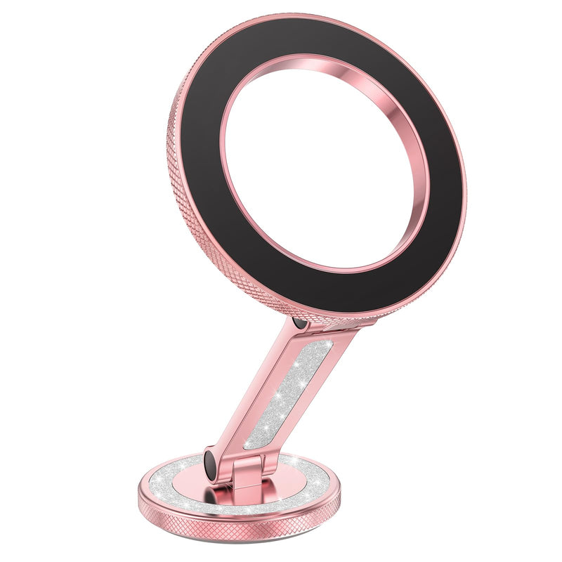 Pikabo Phone Holders for Your Car, Glitter Pink | Dashboard Windshield Car Phone Holder Hands Free Phone Mount for Car Compatible with iPhone MagSafe Accessories