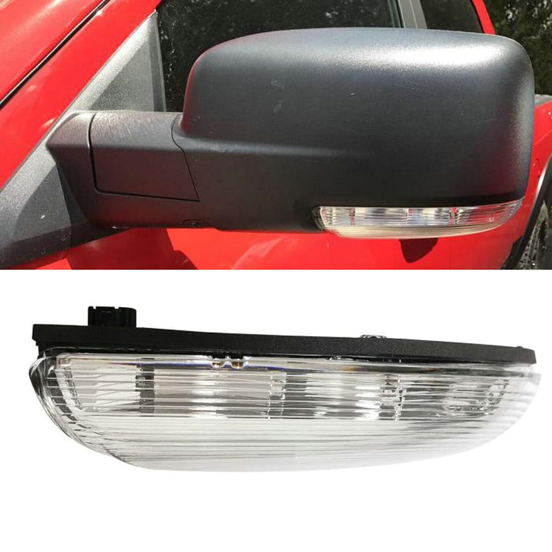 Front Mirror Turn Signal Puddle Light for Dodge Ram 1500 2009-2018,Side Marker LED Light Lamp Assembly for Ram Replace 68064949AA/48AA (Left (Driver) Side) Left (Driver) Side