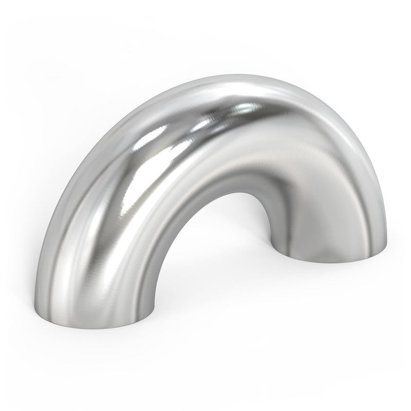 TAISHER 1PCS 304 Stainless Steel 4" OD 180 Degree Mandrel Bend Elbow - Thickness 16GA/.065”Wall, for Stair Handrail. 180 Degree 1Pcs