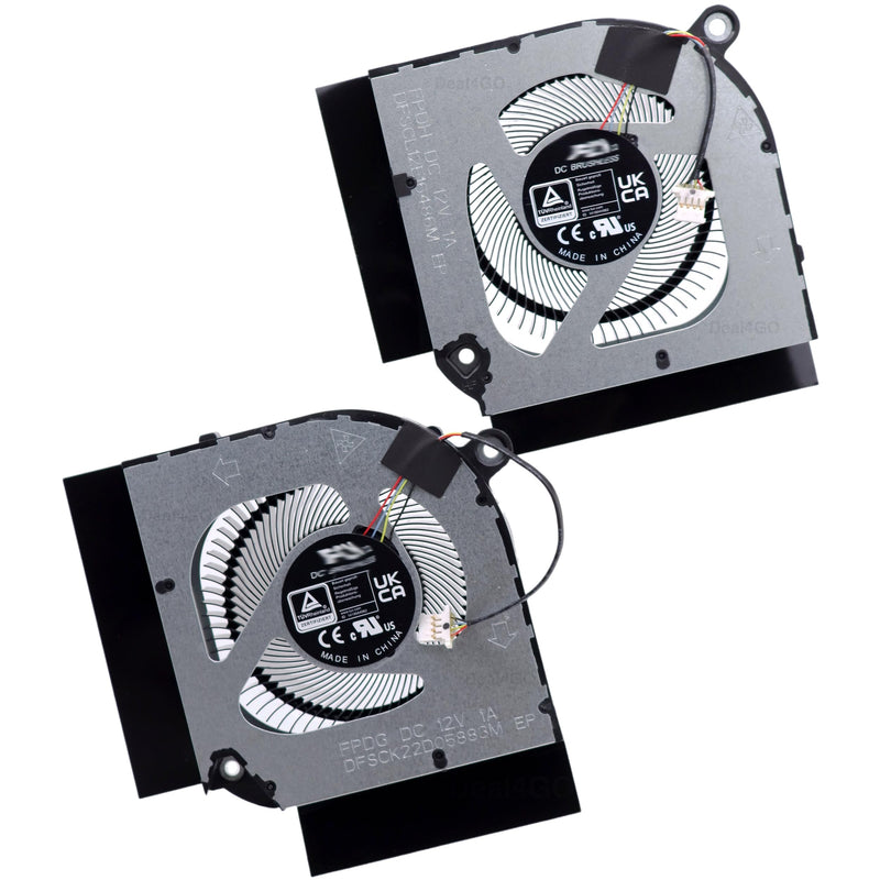 Deal4GO 12V CPU & GPU Graphics Cooling Fan Replacement for Acer Nitro 5 AN515-58 AN517-55 AN515-46 AN517-42 AN515-58-57Y8 AN515-58-525P CPU w/ GPU Fan set