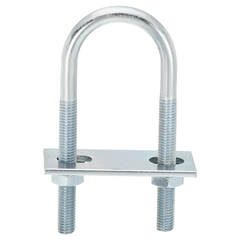 uxcell Round U-Bolts, 8 Set 34mm Inner Width 100mm Length M8 Zinc-Plated Carbon Steel U Clamp Bolt with Nuts and Plates, for Boat Trailer