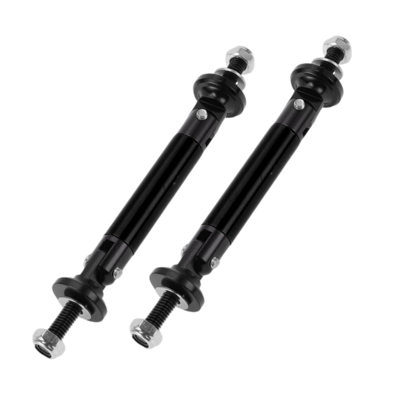2pcs 45mm/1.77in Car Splitter Support Rods Adjustable Front Rear Bumper Lip Splitter Strut Rod Tie Support Bars Aluminum Alloy Black