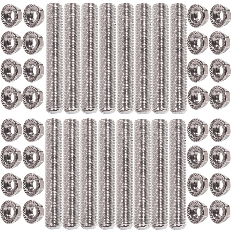 M8*1.25 Exhaust Manifold Stud Nuts for Ford 5.4 F150 F250 Exhaust Studs and Nuts,Stainless Steel F-150 F-250 E150 E250 E350 Econoline Expedition Explorer Mustang Mercury 4.6L 5.4L N811313S431 48PCS.
