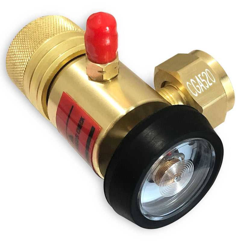 0386-0725 AR-B CGA520 Acetylene Regulator for B Tanks, for Torch Regulator with Gauge, Use with Torch Acetylene Kit, B Tank Torch Kit