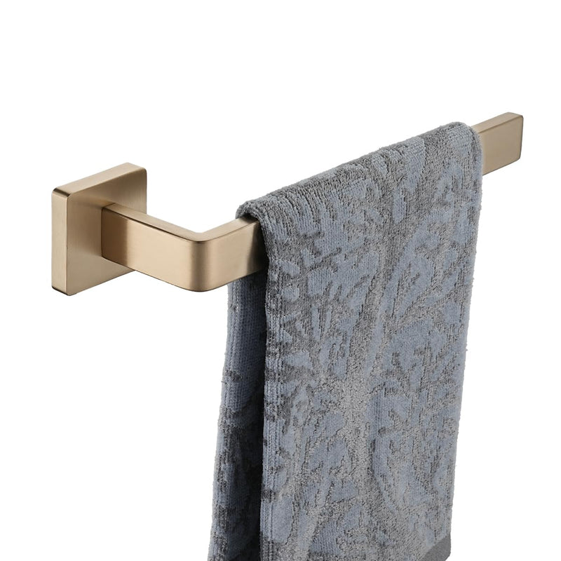 JQK Hand Towel Holder Towel Ring Champagne Bronze, 10.2 Inch 304 Stainless Steel Bathroom Hand Towel Bar Wall Mount, THH250L9-CB 9 Inch