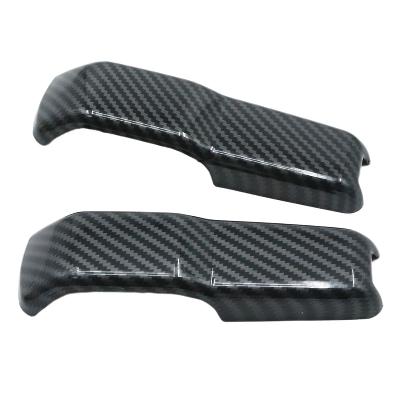 UOIENRT 2Pcs JL Engine Hood Hinge Cover, ABS Decoration Cover Stickers, Carbon Decoration Trim Cover Exterior Accessories Replacement for Jeep Wrangler Gladiator 2018-2024 Black